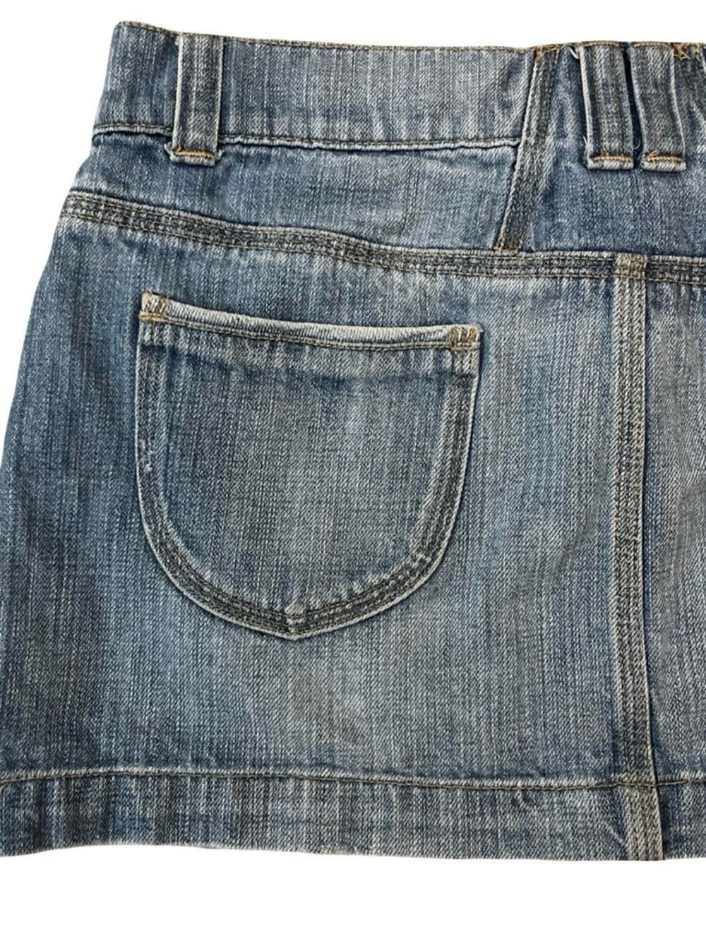 Y2K Mossimo Supply Co. Washed Blue Denim Mini Skirt - Picture 6 of 6